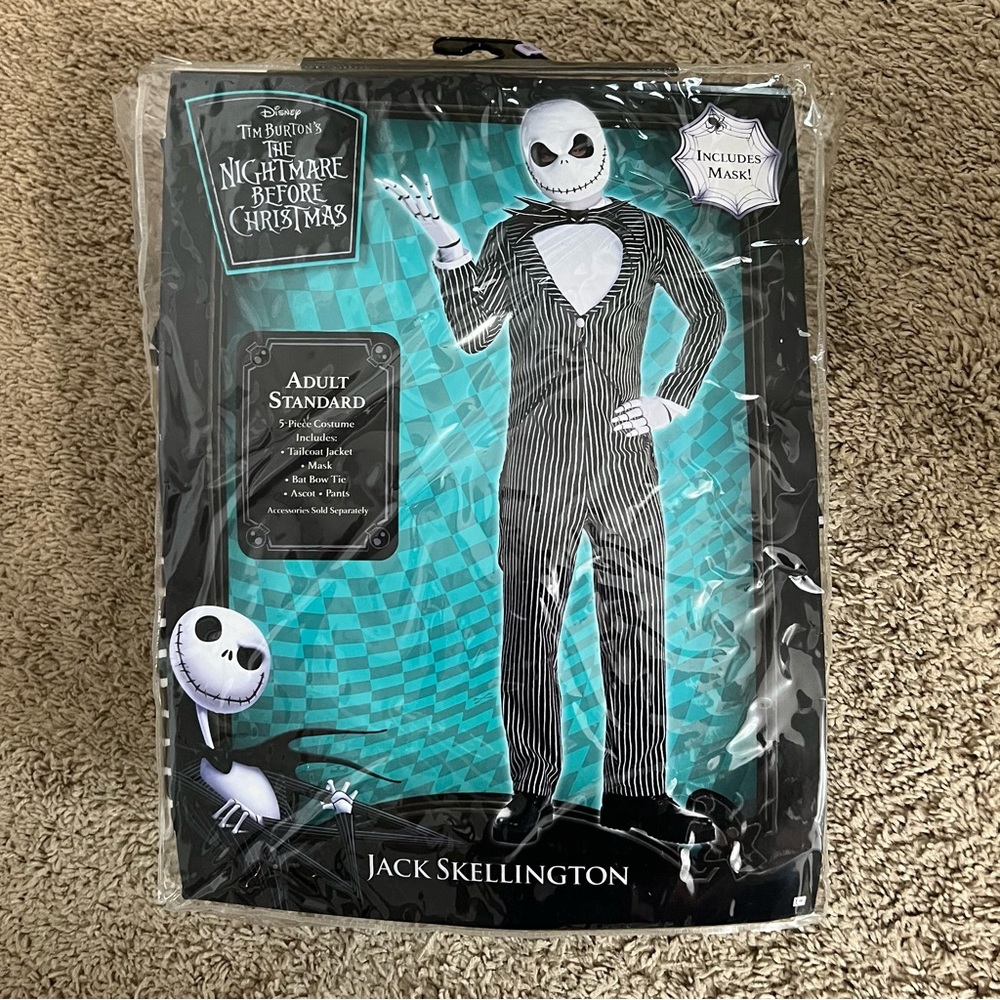 Mens Jack Skellington Nightmare Before Christmas Costume - size: Adult Standard